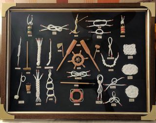 Cuadro Nudos Marineros y Útiles Madera, todo hecho