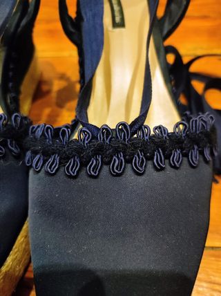 Cuñas Raso Stradivarius Azul