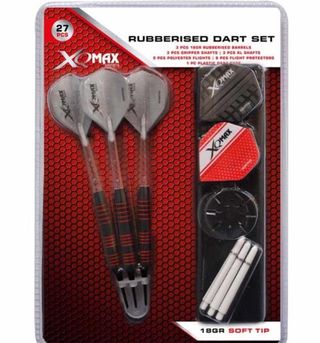 Pack XQmax Dardos Rubberised Dart Set 18gr Soft Ti