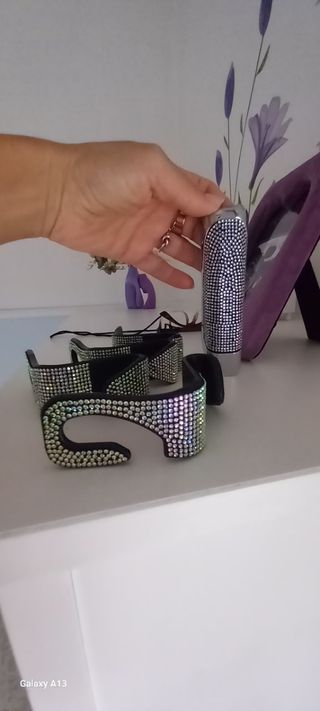 Lotto  3 accessori per  auto con strass