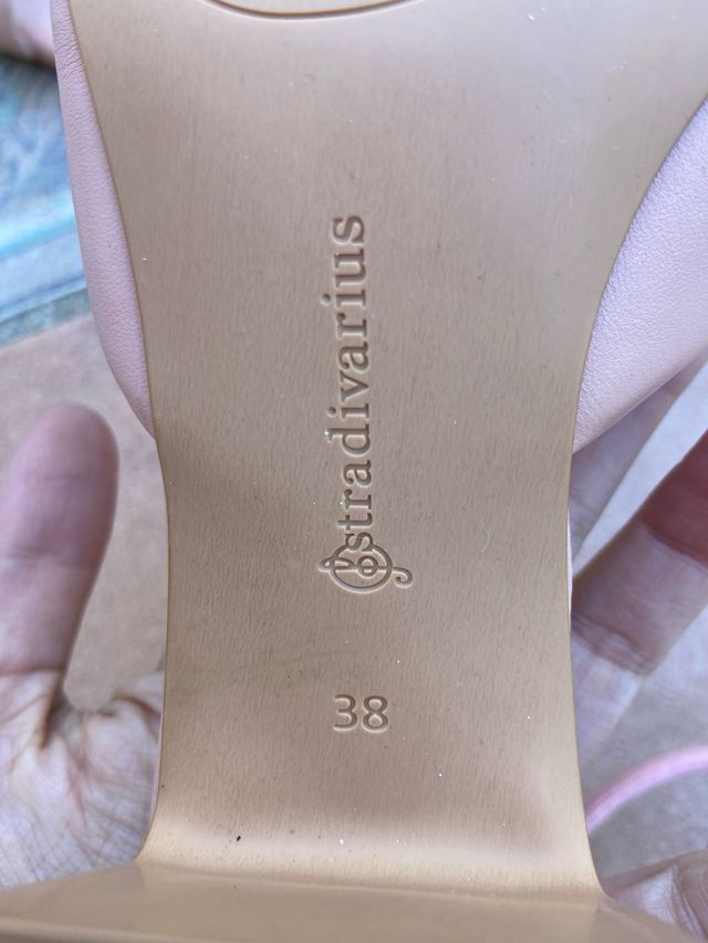 Sandalias Stradivarius Rosa Tacón