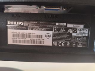 Monitor Philips 21.5 LED Negro