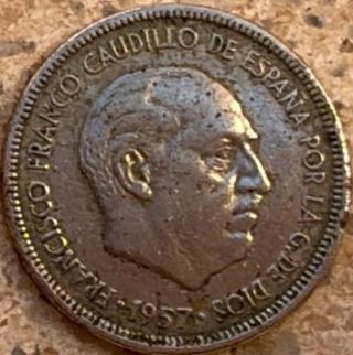 Moneda de España 1957 Francisco Franco *64 
