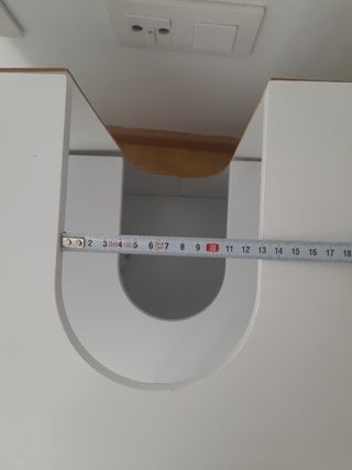 Armario de lavabo blanco de madera