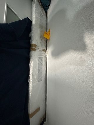 Puerta doble madera blanca con cristal