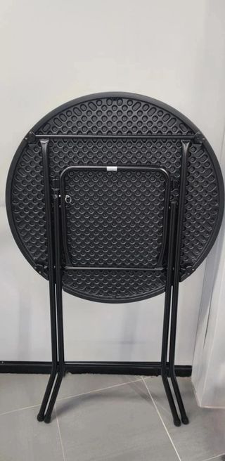 Mesa alta plegable 80cm Ø para cóctel NUEVA