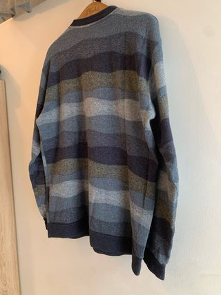 Jersey de rayas azul y gris