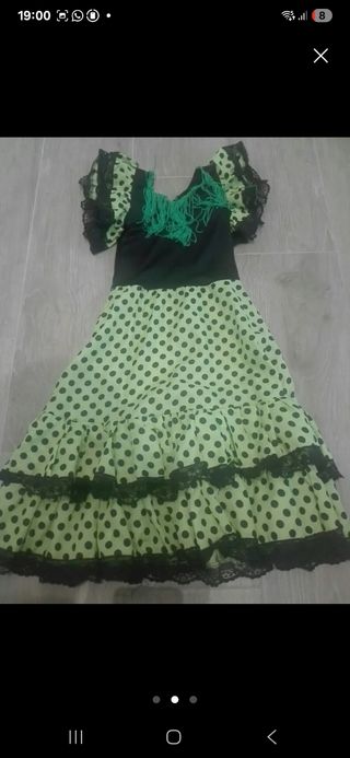 Vestido Flamenca Niña Talla 5-6 años