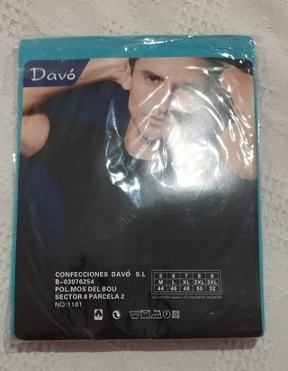 Camiseta interior Davó algodón manga corta Talla M