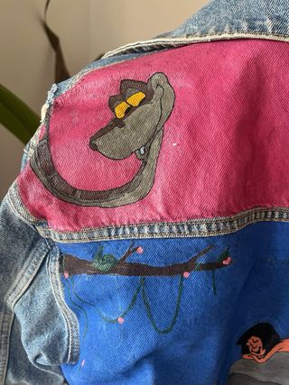 Cazadora vaquera pintada a mano