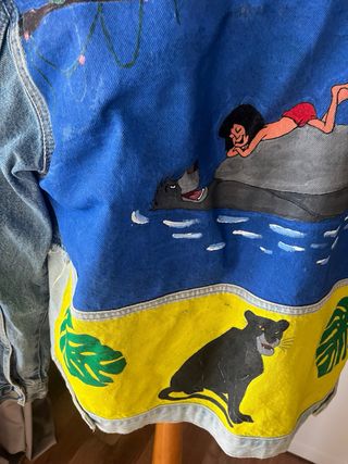 Cazadora vaquera pintada a mano