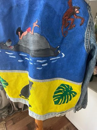 Cazadora vaquera pintada a mano