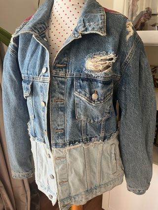 Cazadora vaquera pintada a mano