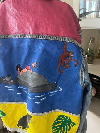 Cazadora vaquera pintada a mano