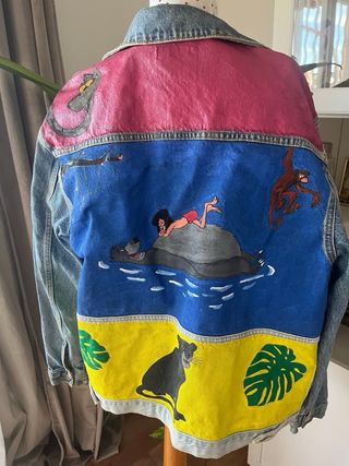 Cazadora vaquera pintada a mano