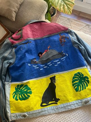 Cazadora vaquera pintada a mano