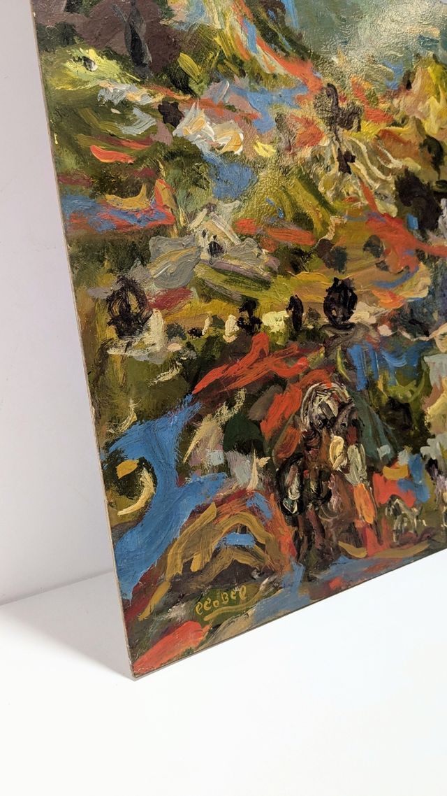 Llopis Beltrá óleo firmado 60x60 paisaje original