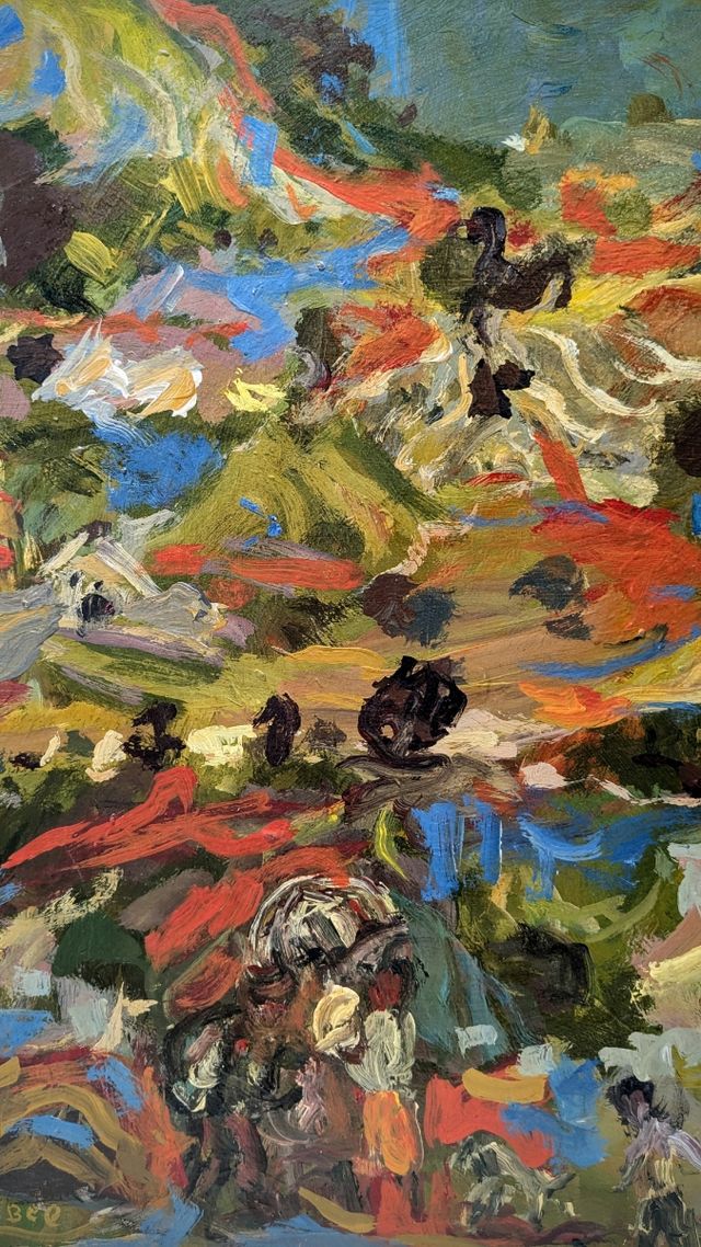 Llopis Beltrá óleo firmado 60x60 paisaje original