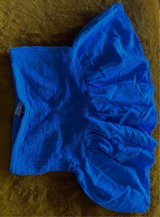 Falda que lleva pantalón corto Bershka azul
