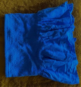 Falda que lleva pantalón corto Bershka azul