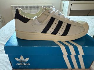 Zapatillas Adidas Superstar Blancas Talla 39 1/3