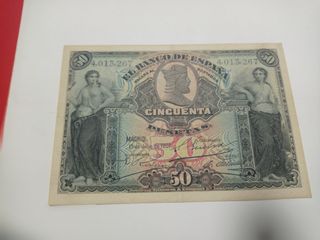 Billete 50 Pesetas 1907 Banco de España