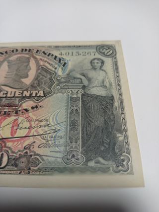 Billete 50 Pesetas 1907 Banco de España