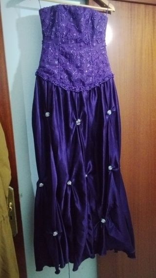 Vestido de Quinceañera Amarillo y morado  Talla S 