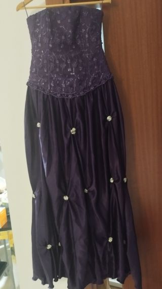 Vestido de Quinceañera Amarillo y morado  Talla S 