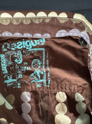Camisa Desigual Talla L Estampado Círculos