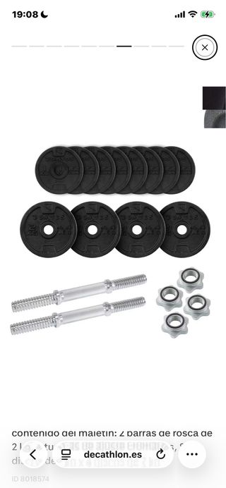 Kit Mancuernas DOMYOS 20kg 44lb