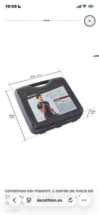 Kit Mancuernas DOMYOS 20kg 44lb
