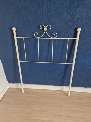 Cabecero de cama metálico blanco