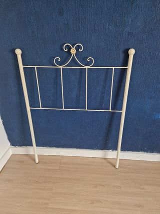 Cabecero de cama metálico blanco