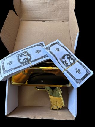 Pistola de Dinero Dorada