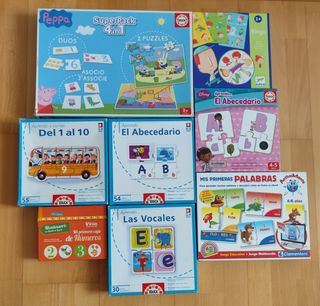 Lote 8 juegos educativos y puzzles 3 a 6 años