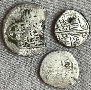 Tres Monedas Plata Imperio Otomano Árabes