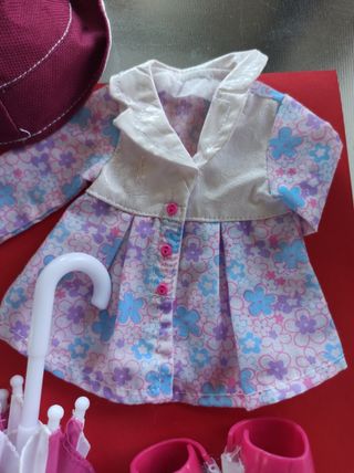 Traje Nancy: Vestido, Sombrero, Paraguas y Botas