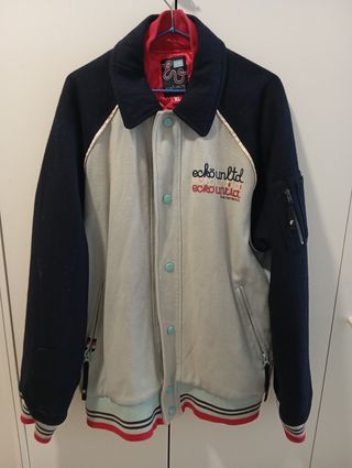 Chaqueta Ecko Unltd Varsity Beige/Azul Talla XL
