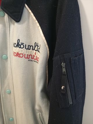 Chaqueta Ecko Unltd Varsity Beige/Azul Talla XL
