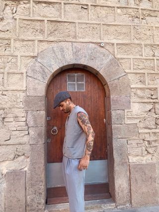 Chaleco vintage gris