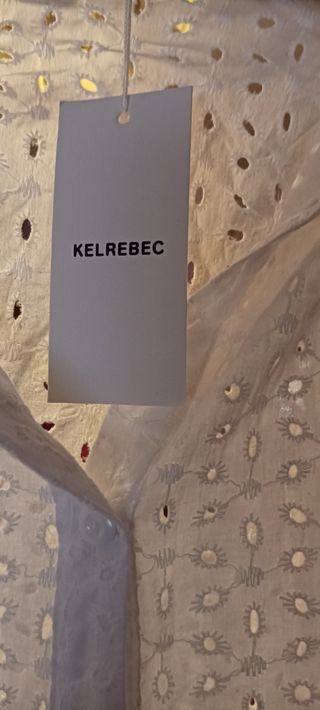 Vestido camisero blanco bordado