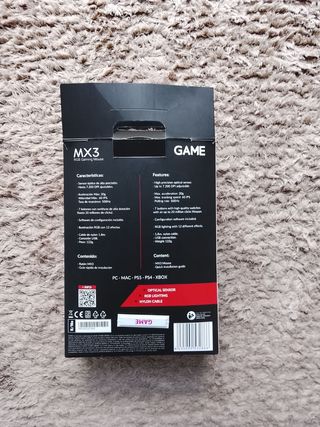 Ratón Gaming GAME MX3 RGB Blanco