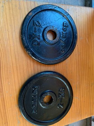 2 discos de pesa 2 kg