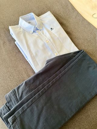 Camisa Scalpers Azul talla 12 niño y pantalón Zara