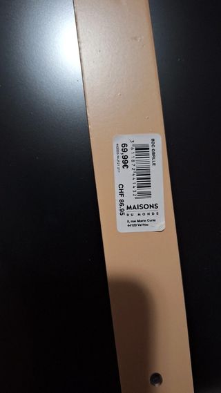 Mesa auxiliar Maisons du monde metal y vidrio