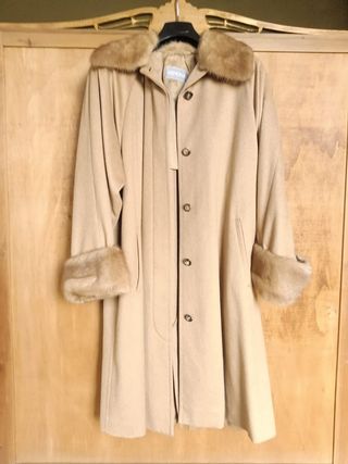 Cappotto Agnona Lana Cammello Beige