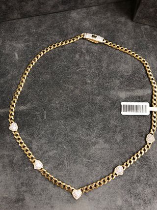 Gargantilla 18k con corazones