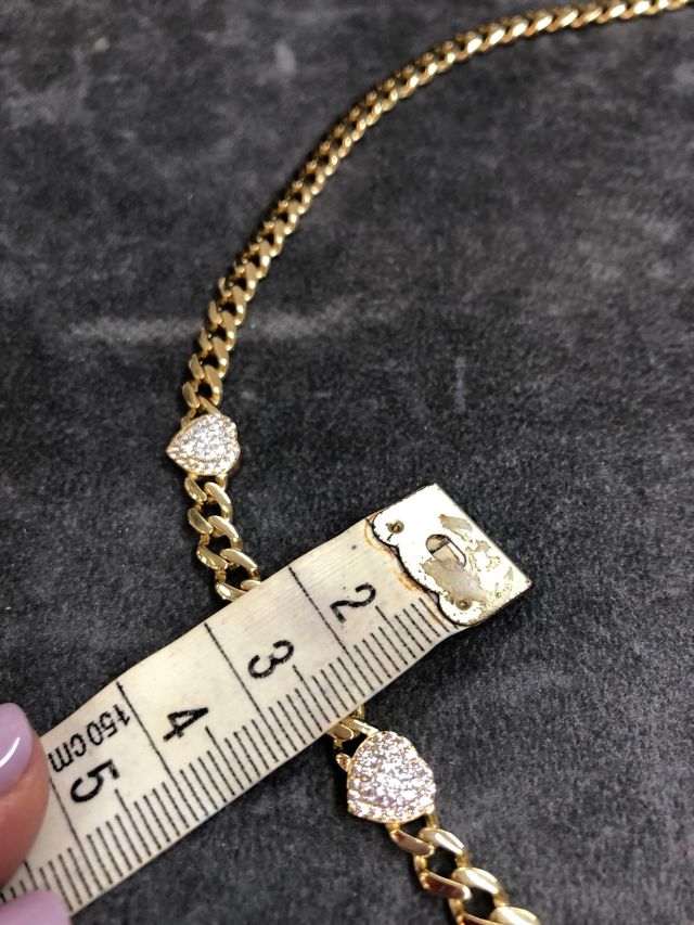 Gargantilla 18k con corazones