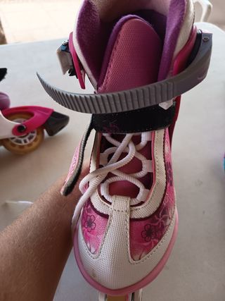 Patines en línea infantiles rosa talla 32/36